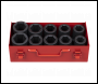 Sealey AK689 Impact Socket Set 10pc Deep 1 inch Sq Drive Metric/Imperial