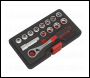Sealey AK6926 Socket Set 14pc Go-Through Low Profile WallDrive® Metric