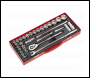 Sealey AK693 Socket Set 32pc 1/2 inch Sq Drive 6pt WallDrive® - Metric/Imperial