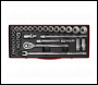 Sealey AK693 Premier Metric/Imperial Socket Set 1/2 inch Sq Drive 32pc
