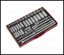 Sealey AK6942 Socket Set 50pc 3/8 inch  & 1/2 inch Sq Drive 6pt WallDrive® - Metric