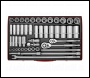 Sealey AK6942 Socket Set 50pc 3/8 inch  & 1/2 inch Sq Drive 6pt WallDrive® - Metric