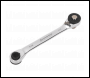 Sealey AK6967 Ratchet Spanner 1/4 inch Hex x 5/16 inch Hex Drive with 1/4 inch Sq Drive Adaptor
