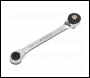 Sealey AK6967 Premier Ratchet Spanner 1/4 inch Hex x 5/16 inch Hex Drive with 1/4 inch Sq Drive Adaptor