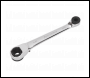 Sealey AK6968 Ratchet Spanner Reversible 1/4 inch Hex x 10mm Hex