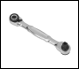 Sealey AK6972 Micro Ratchet Bit Driver & Wrench 1/4 inch Sq & 1/4 inch Hex Drive