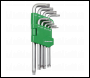 Sealey AK7162 Premier Long Security TRX-Star* Key Set 9pc