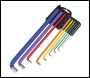 Sealey AK71740 Premier Extra-Long Stubby Element Hex Key Set 9pc