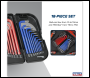 Sealey AK7176 Long Anti-Slip TRX-Star* & Ball-End Hex Key Set 18pc