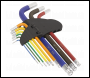 Sealey AK7197 Premier Imperial Long Ball-End Hex Key Set 9pc