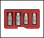 Sealey AK723 Metric Stud Extractor Set 1/2 inch Sq Drive 4pc