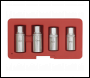 Sealey AK723 Metric Stud Extractor Set 1/2 inch Sq Drive 4pc