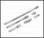 Sealey AK7690 Premier Wobble/Rigid Extension Bar, Adaptor & Universal Joint Set 3/8 inch Sq Drive 6pc