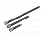 Sealey AK7691 Wobble/Rigid Extension Bar Set 3pc 3/8 inch Sq Drive  - Premier Black