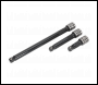 Sealey AK7692 Wobble/Rigid Extension Bar Set 3pc 1/2 inch Sq Drive - Premier Black