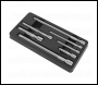 Sealey AK770 Premier Wobble/Rigid Extension Bar Set 1/4 inch , 3/8 inch  & 1/2 inch Sq Drive 7pc