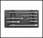 Sealey AK770 Premier Wobble/Rigid Extension Bar Set 1/4 inch , 3/8 inch  & 1/2 inch Sq Drive 7pc