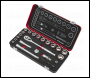 Sealey AK7921 Premier Platinum Socket Set 3/8 inch Sq Drive 31pc