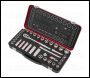 Sealey AK7923 Premier Platinum Metric/Imperial Socket Set 3/8 inch Sq Drive 37pc