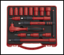 Sealey AK7940 Insulated Socket Set 16pc 3/8 inch Sq Drive 6pt WallDrive® VDE Approved