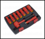 Sealey AK7942 Premier Insulated Socket Set 3/8 inch Sq Drive 9pc - VDE Approved