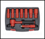 Sealey AK7942 Premier Insulated Socket Set 3/8 inch Sq Drive 9pc - VDE Approved