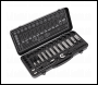 Sealey AK7971 Socket Set 34pc 3/8 inch Sq Drive WallDrive® Metric Premier Black