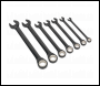 Sealey AK7978 Combination Ratchet Spanner Set 7pc Premier Black Metric