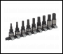 Sealey AK7986 Hex Key Socket Bit Set 9pc 3/8 inch Sq Drive Metric - Premier Black