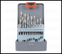 Sealey AK8190 Left-Hand Spiral Drill Bit Set 19pc
