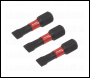 Sealey AK8202 Premier Slotted Impact Power Tool Bits 5.5 x 25mm 3pc