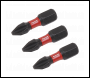 Sealey AK8205 Premier Phillips Impact Power Tool Bits #2 x 25mm 3pc
