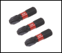 Sealey AK8209 Pozi Impact Power Tool Bits #3 x 25mm 3pc