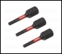 Sealey AK8210 Premier Hex Impact Power Tool Bits 2.5 x 25mm 3pc
