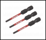 Sealey AK8235 Premier Hex Impact Power Tool Bits 2.5 x 50mm 3pc