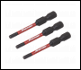 Sealey AK8236 Premier Hex Impact Power Tool Bits 3 x 50mm 3pc