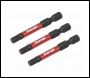 Sealey AK8238 Premier Hex Impact Power Tool Bits 5 x 50mm 3pc