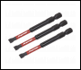 Sealey AK8252 Premier Slotted Impact Power Tool Bits 5.5 x 75mm 3pc