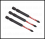 Sealey AK8254 Premier Phillips Impact Power Tool Bits #1 x 75mm 3pc