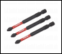 Sealey AK8255 Premier Phillips Impact Power Tool Bits #2 x 75mm 3pc