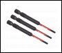 Sealey AK8260 Hex 2.5mm Impact Power Tool Bits 75mm - 3pc