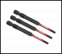 Sealey AK8261 Hex 3mm Impact Power Tool Bits 75mm - 3pc