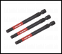 Sealey AK8263 Hex 5mm Impact Power Tool Bits 75mm - 3pc