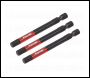 Sealey AK8264 Hex 6mm Impact Power Tool Bits 75mm - 3pc