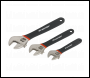 Sealey AK907 Adjustable Wrench Set 3pc Ni-Fe Finish