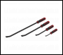 Sealey AK9105 Angled Pry Bar Set 4pc Heavy-Duty with Hammer Cap
