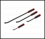 Sealey AK9105 Angled Pry Bar Set 4pc Heavy-Duty with Hammer Cap