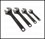 Sealey AK9567 Adjustable Wrench Set 4pc