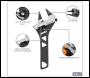 Sealey AK9568 Premier Low Profile Jaw Adjustable Wrench 140mm