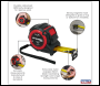 Sealey AK9850 Premier Metric/Imperial Tape Measure Extra-Wide Blade 5m(16ft) x 32mm
